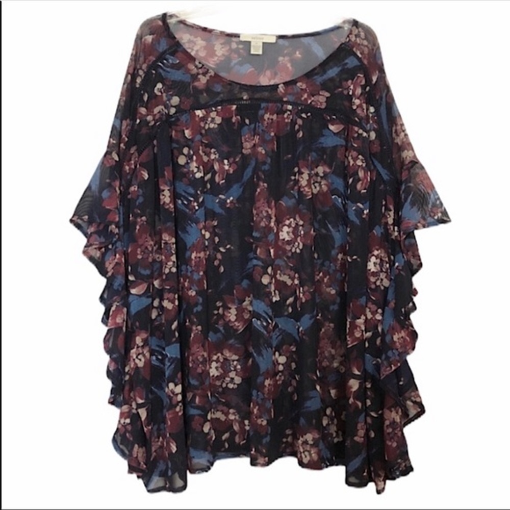 Sejour Women’s Floral Cheer Blouse Size 3X